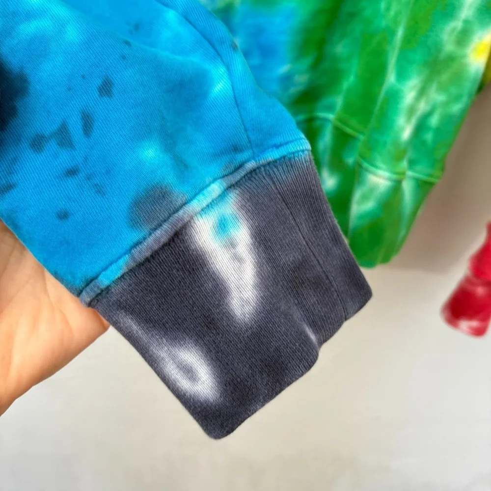 Polo Ralph Lauren Tie Die Sweatshirt Men Size Large Rainbow Pullover Long Sleeve